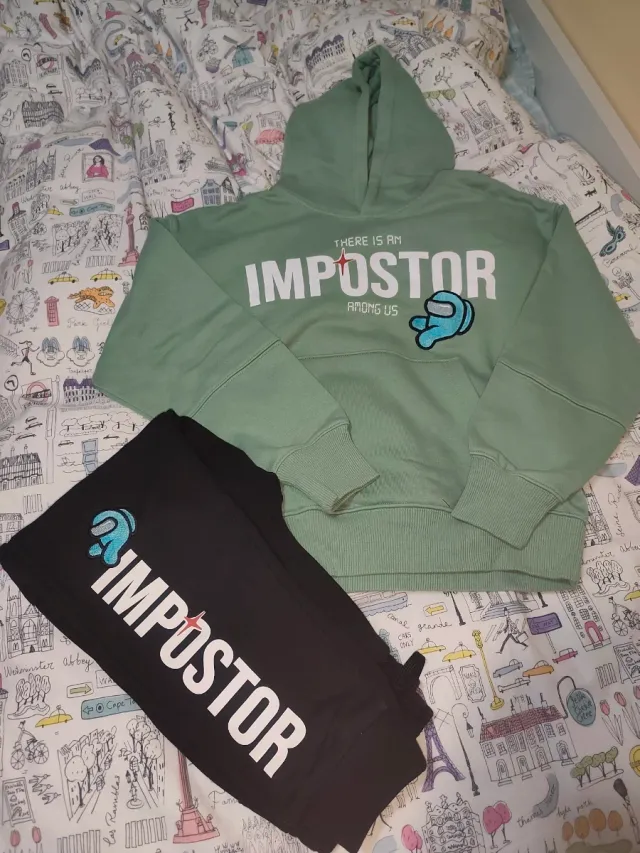 Chándal Among Us Verde y Negro