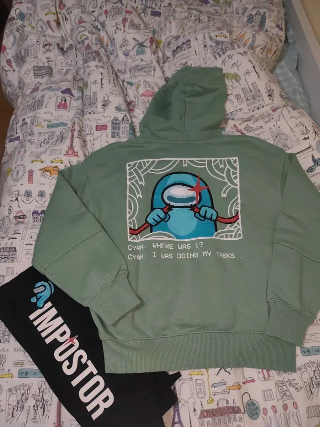 Chándal Among Us Verde y Negro