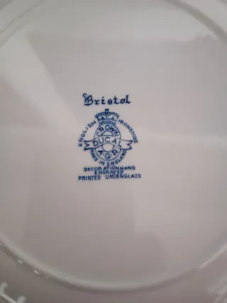 Vajilla Crown Ducal Azul Porcelana