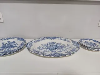 Vajilla Crown Ducal Azul Porcelana