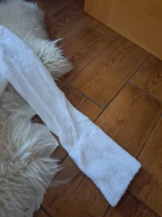 Vestido blanco cuello alto Zara