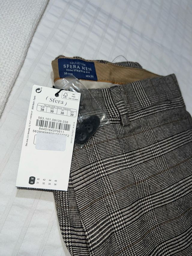Pantalón Sfera Slim Stretch Fit Gris talla 38