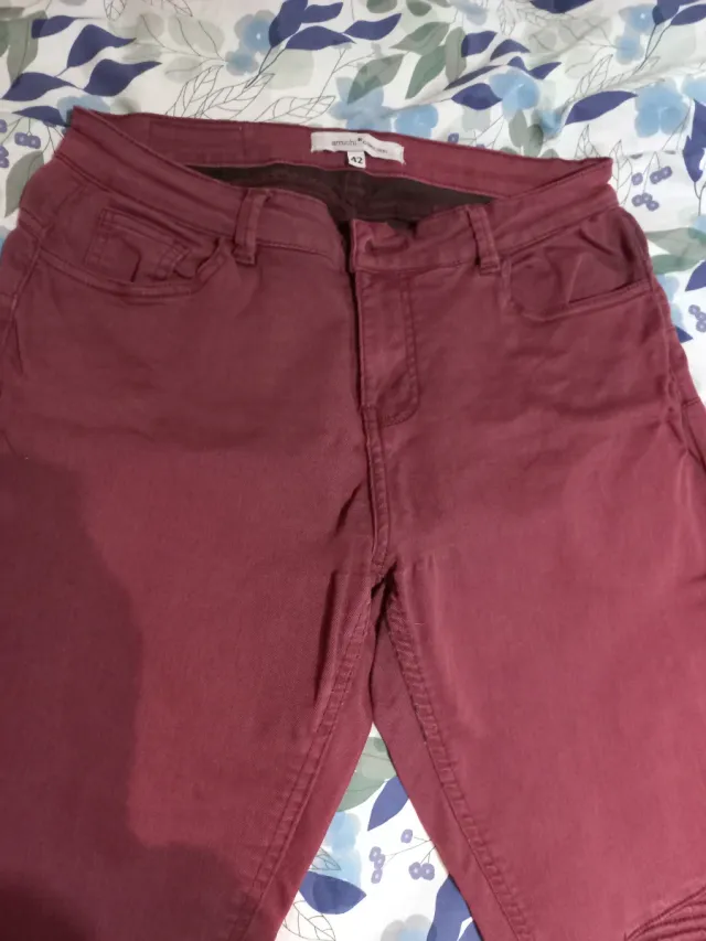 Pantalones Amichi Rojo Talla 42