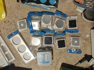 9 interruptores, cuadros y timbres de luz