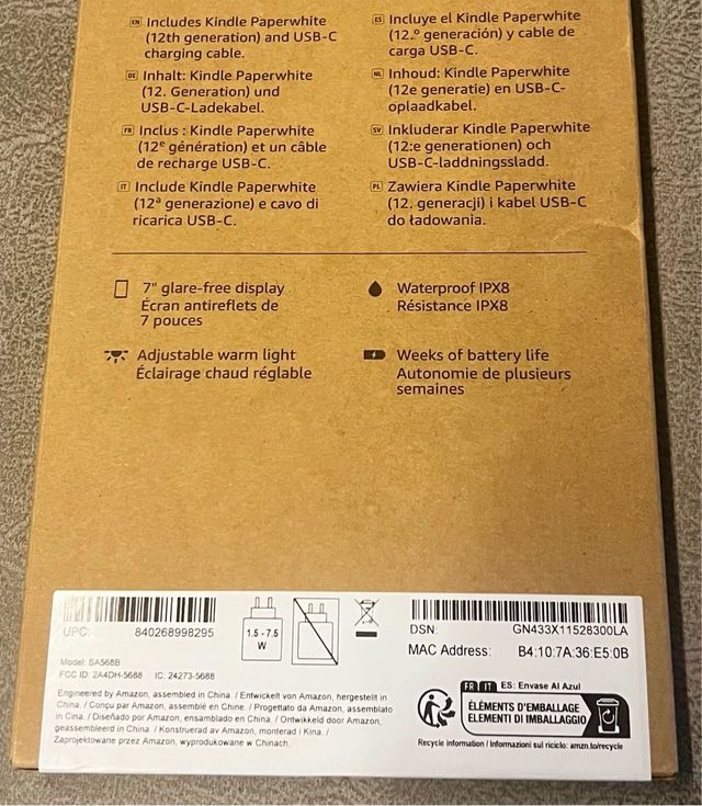 Amazon Kindle Paperwhite 12ª Gen 16GB Negro