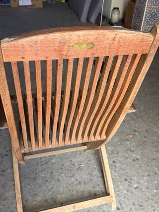 Conjunto Mesa y 4 Sillas Teka Exterior