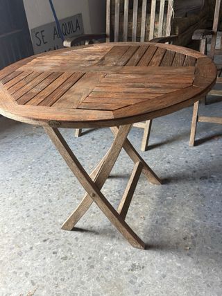 Conjunto Mesa y 4 Sillas Teka Exterior