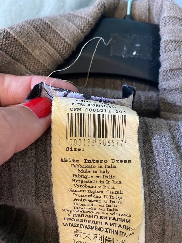 vestido punto marrón topo Xs