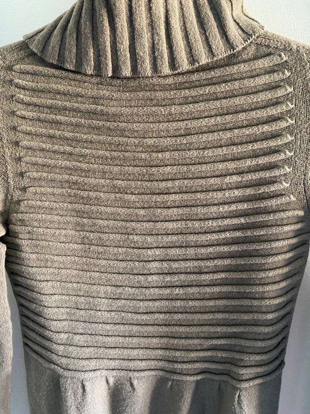 vestido punto marrón topo Xs