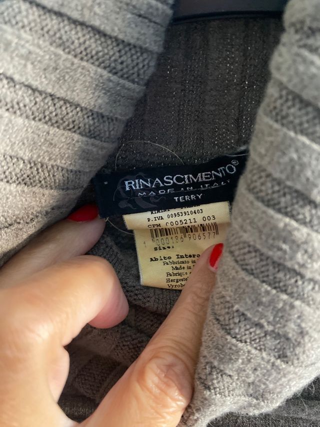 vestido punto marrón topo Xs