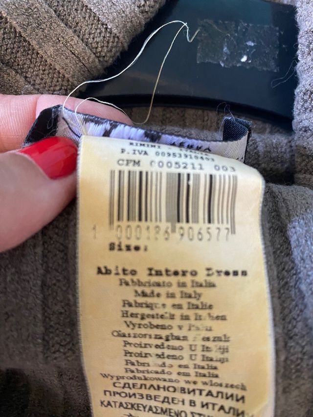 vestido punto marrón topo Xs