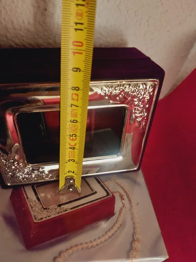 Joyeros vintage terciopelo baño plata lote de 5