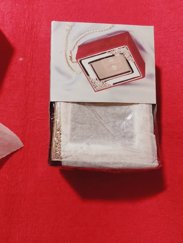 Joyeros vintage terciopelo baño plata lote de 5