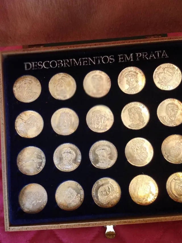 Coleção 20 Moedas Descobrimentos Prata