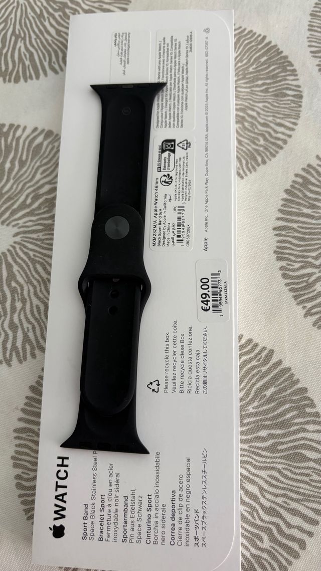 Correa Apple Watch Negra 46mm