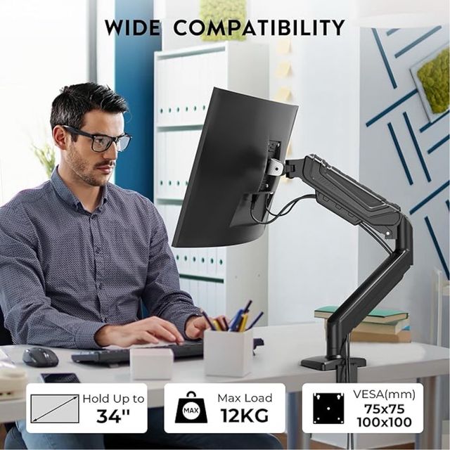 Supporto monitor 15-34" 12 kg 75x75 100x100 NUOVO