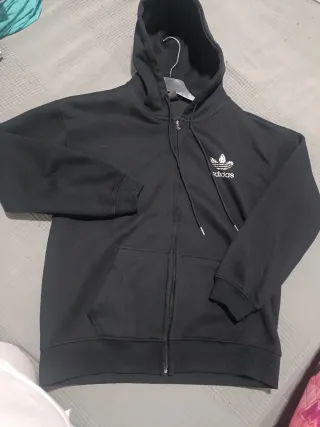 Sudadera Adidas Negra con Cremallera