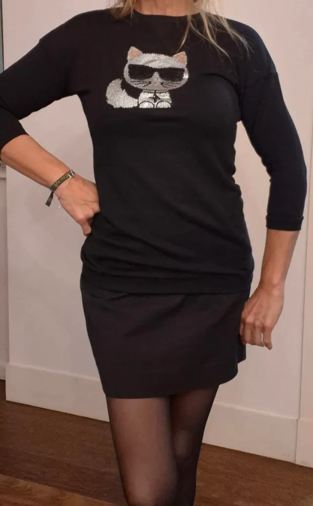 Sudadera Karl Lagerfeld Gato Lentejuelas