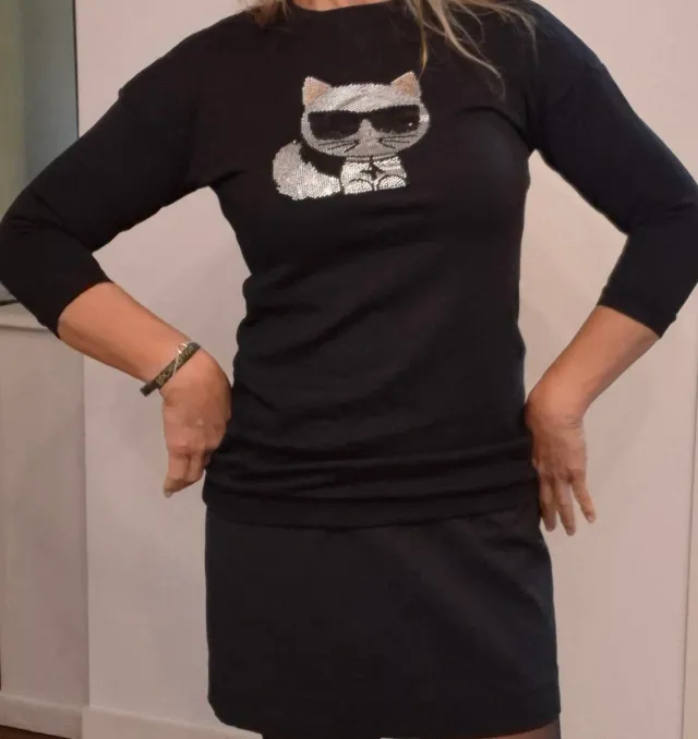 Sudadera Karl Lagerfeld Gato Lentejuelas