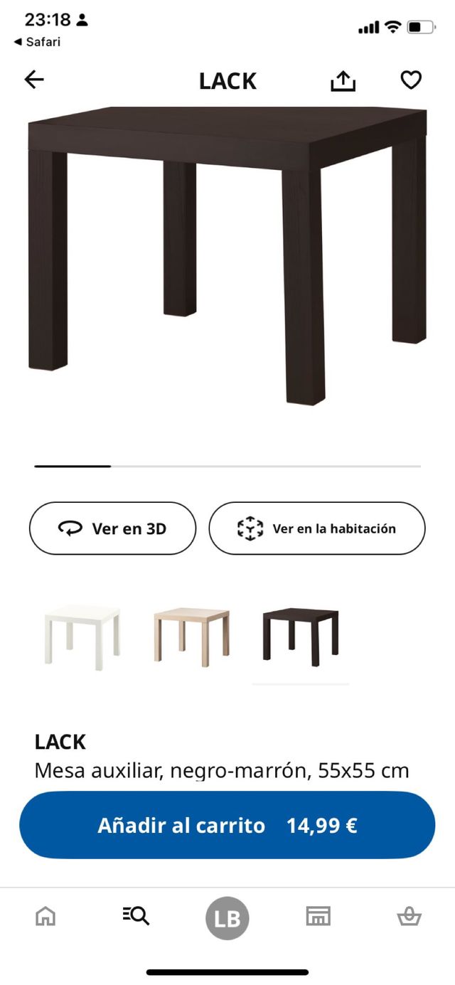 Mesa Lack Ikea Negra