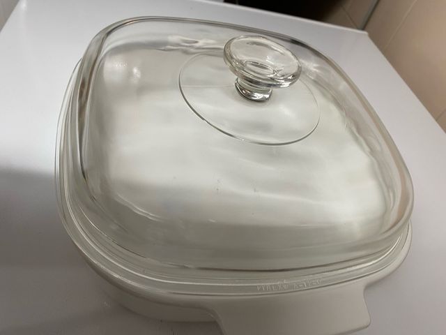 Casseruola vintage Pyroflan con coperchio in vetro