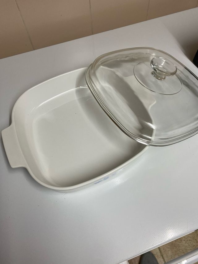 Casseruola vintage Pyroflan con coperchio in vetro