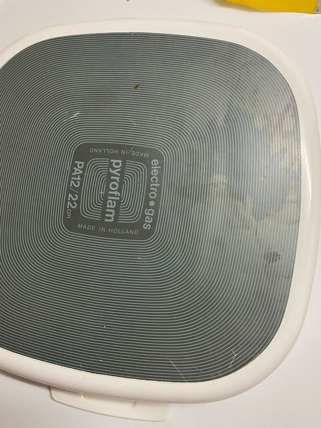 Casseruola vintage Pyroflan con coperchio in vetro