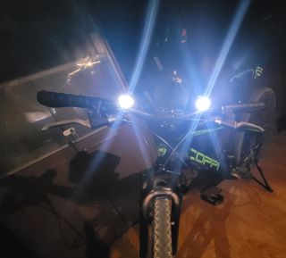 Doppio set 4 fari MTB BMX 2 anteriori + 2 posterio