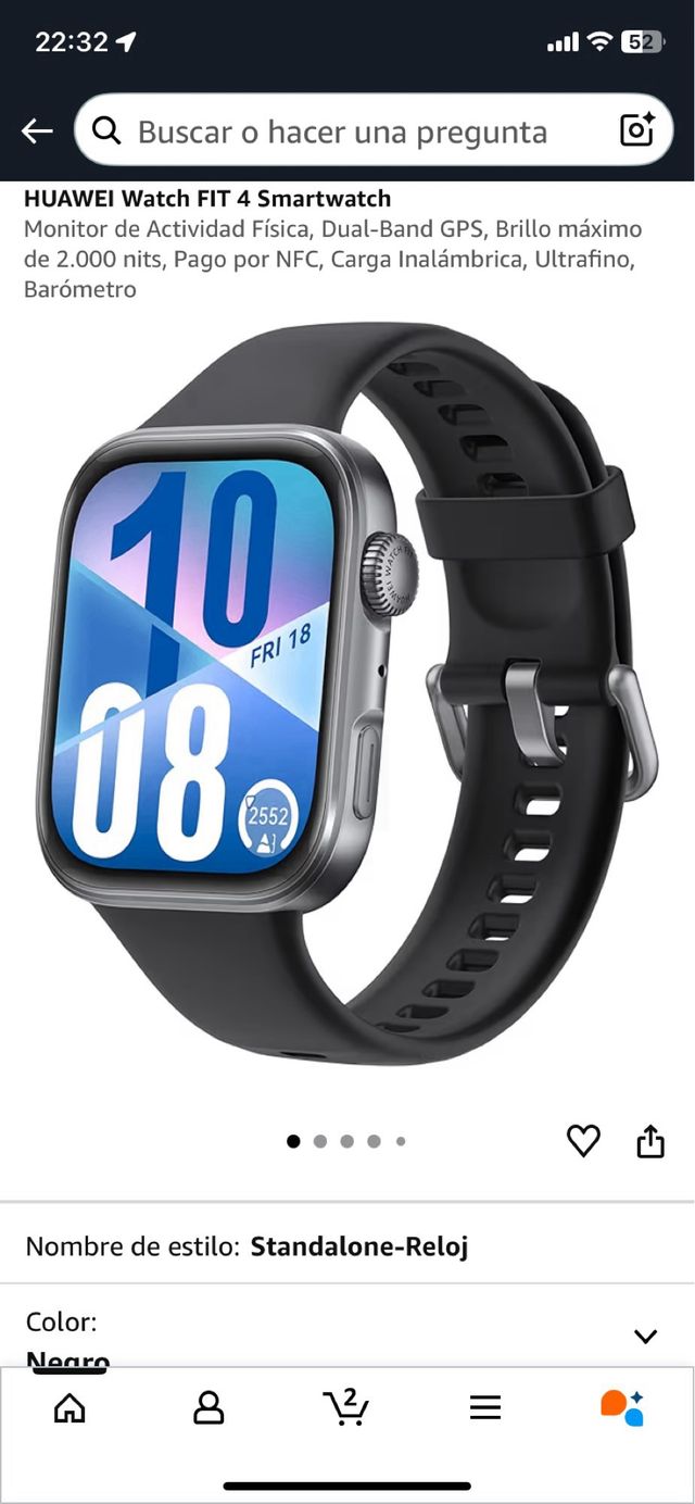 Orologio Huawei Watch Fit 4 Nero