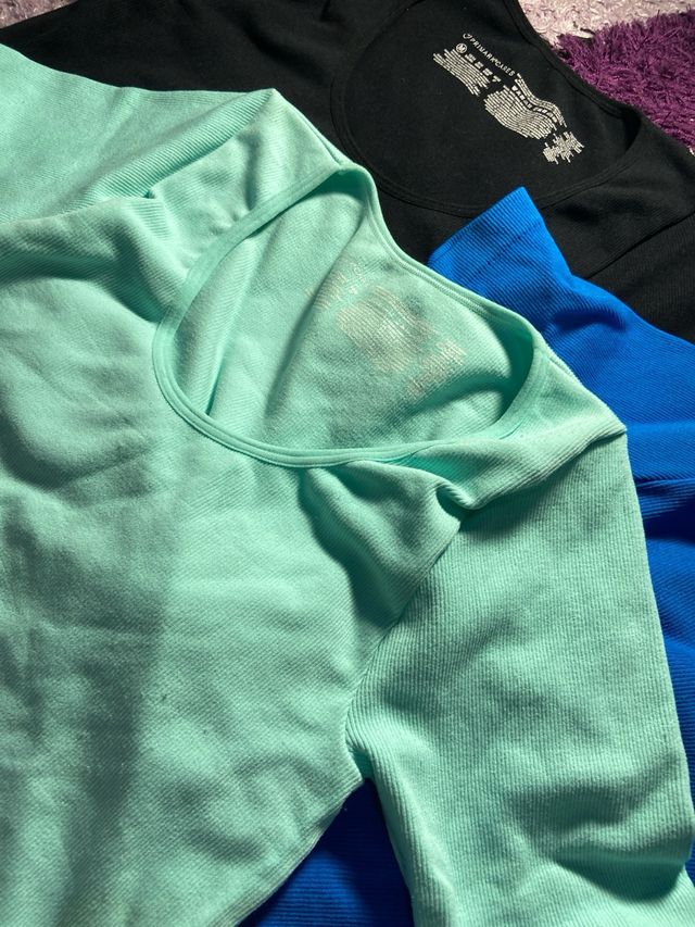 Crop Tops Deportivos Primark (Azul/Verde/Negro)