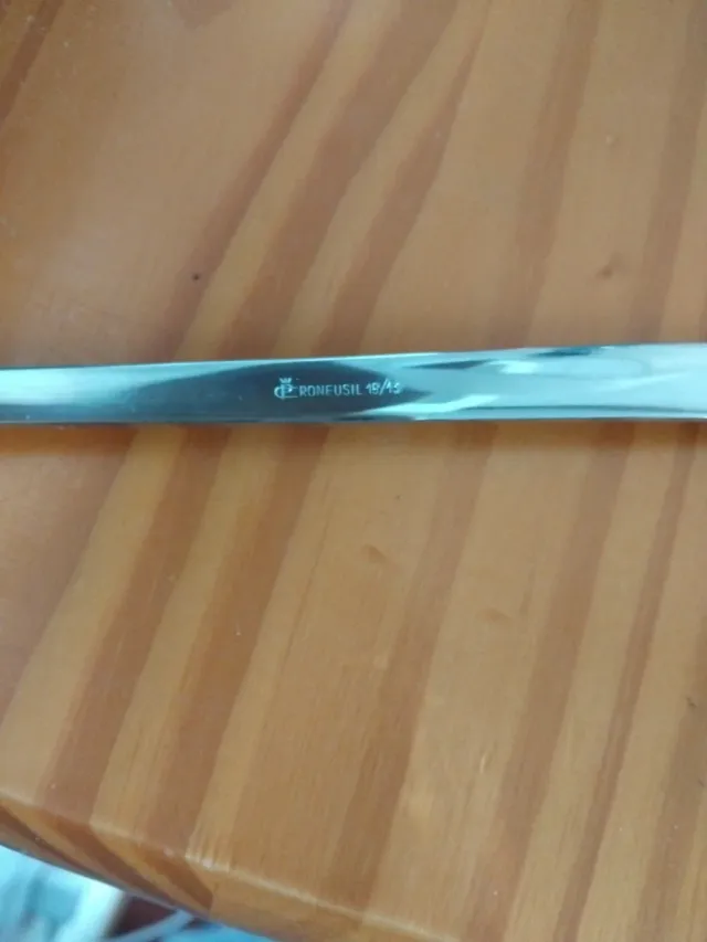 Juego cubiertos metal plateado