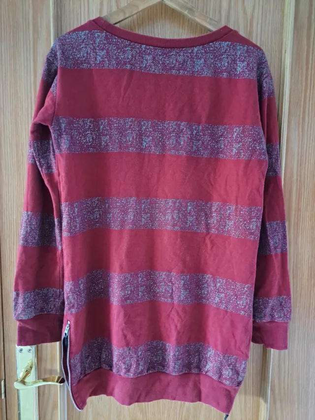 Jersey Adidas Rayas Rojas y Plateadas