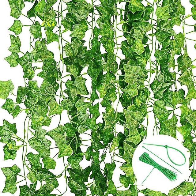 Hiedra Artificial Decorativa - 12 Tiras