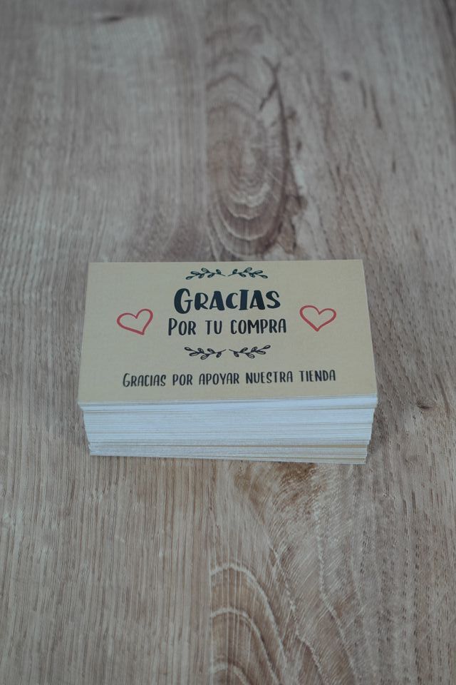 90 Cartões Obrigado pela sua compra