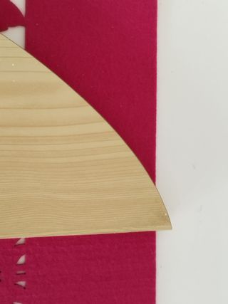 Mensoletta Angolare Legno e Tessuto