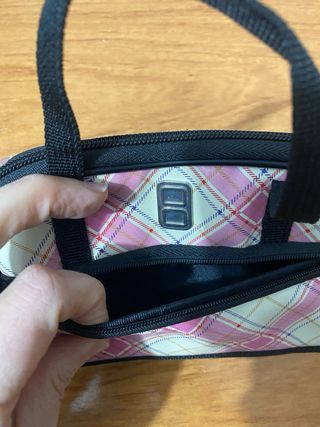 Bolso de niña cuadros rosa