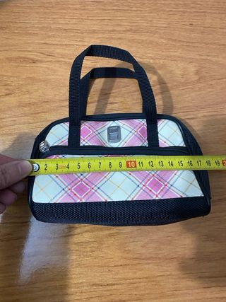 Bolso de niña cuadros rosa