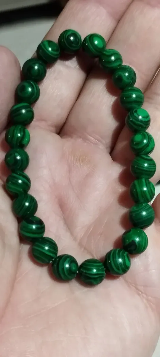 Pulsera de Malaquita Natural.