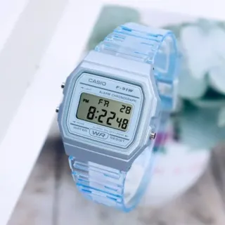 CASIO F-91W SKELETON AZUL (EDICION LIMITADA)