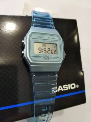 CASIO F-91W SKELETON AZUL (EDICION LIMITADA)