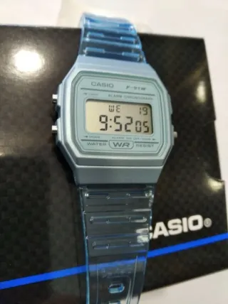 CASIO F-91W SKELETON AZUL (EDICION LIMITADA)