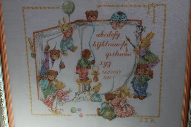 Cuadro Punto de Cruz Marco Madera