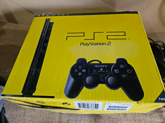 Ps2 Sony com caixa e comando