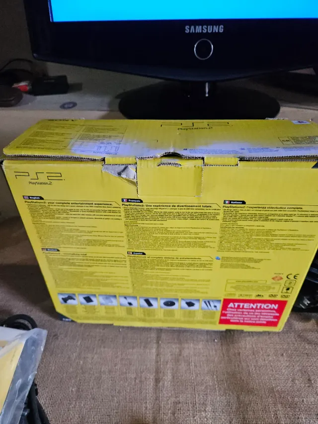 Ps2 Sony com caixa e comando