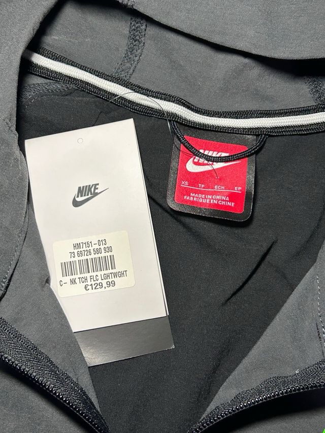 Felpa Nike Tech Fleece Grigia/Nera XS