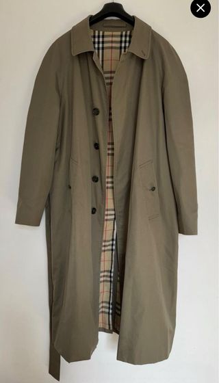 GABARDINA BURBERRY VERDE HOMBRE 52 L OVERSIZE