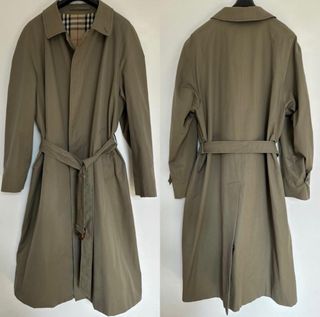 GABARDINA BURBERRY VERDE HOMBRE 52 L OVERSIZE