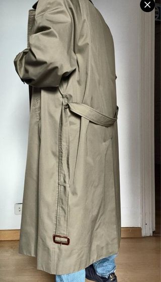 GABARDINA BURBERRY VERDE HOMBRE 52 L OVERSIZE