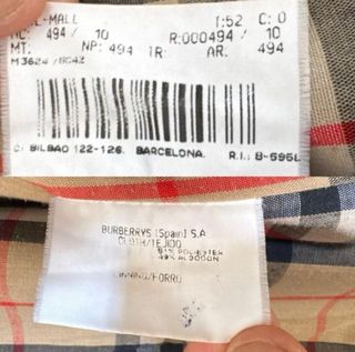 GABARDINA BURBERRY VERDE HOMBRE 52 L OVERSIZE