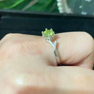 Anillo Peridoto Natural Acero Inoxidable